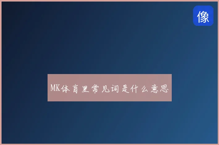 MK体育里常见词是什么意思